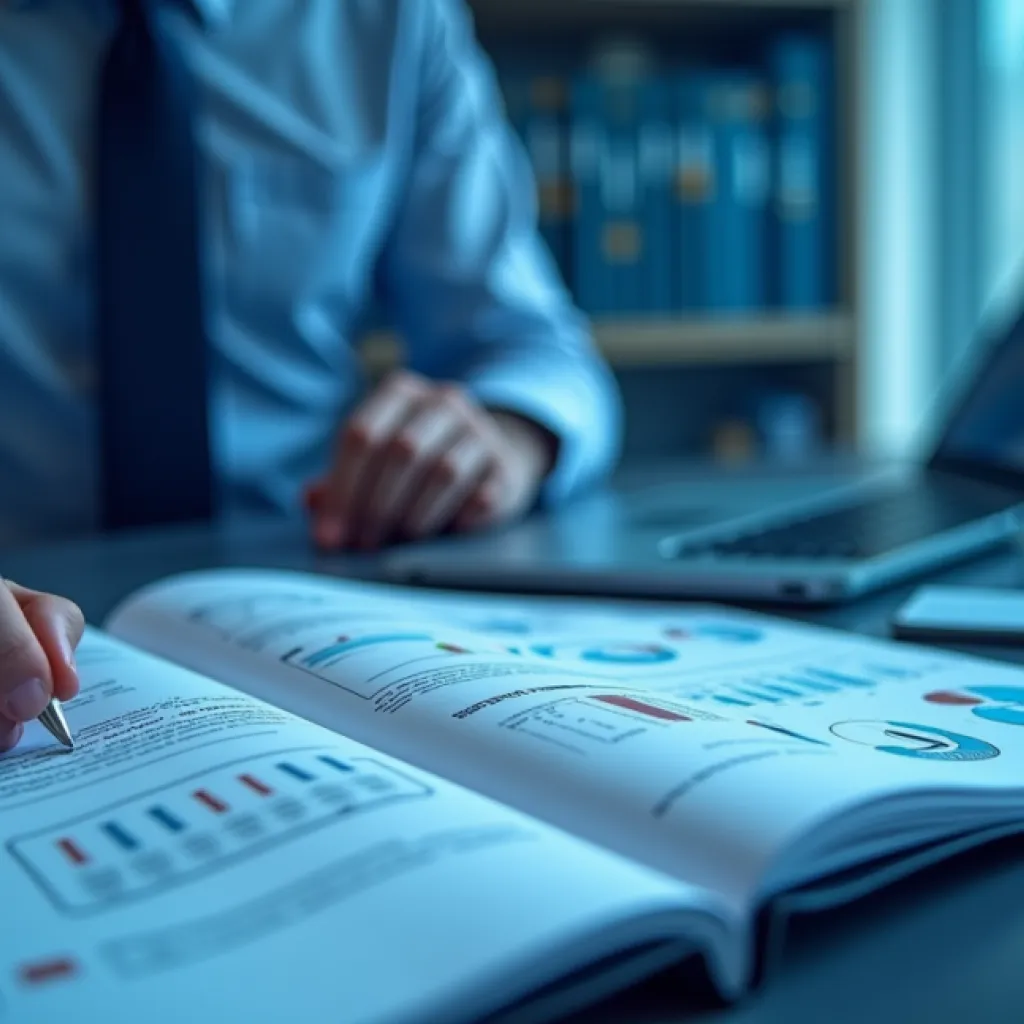 Professional Image for NEN Standards Website: Modern Workspace with Detailed Graphics
