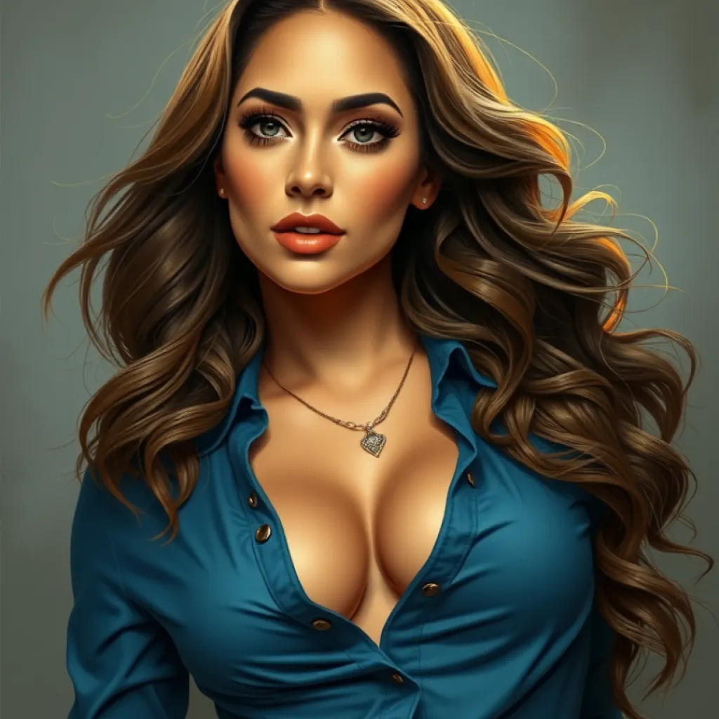 Hyper-Realistic Digital Art: Jennifer Lopez as Stunning Heroine