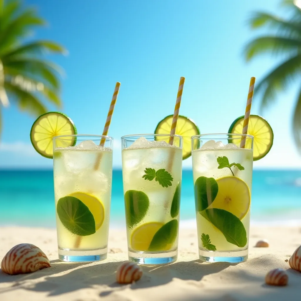 4K Vibrant Beach Mojito Masterpiece with HDR Detail