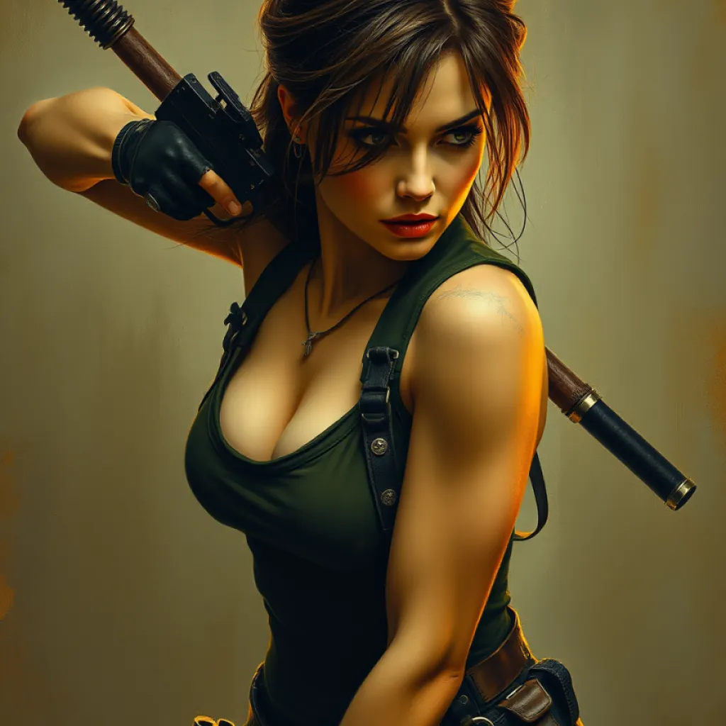 Impressionistic Rebirth of Lara Croft