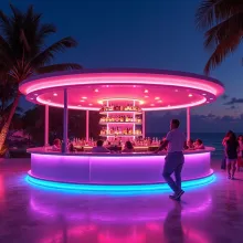 Nighttime Pop Art Bar - Holiday Resort