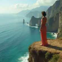 Art Nouveau Cliffside Ocean View