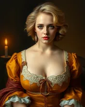 Rembrandt-Inspired Pamela Anderson Portrait in Baroque Style