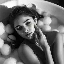 Tranquil Moments: Selena Gomez in a Timeless Bubble Bath