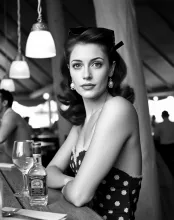 1960s Ava Gardner at Beach Bar Sketch