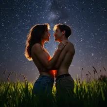 Mystery's Embrace Under Starlight