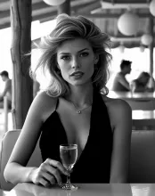 1960s Beach Bar Scene - Abstract Brigitte Bardot