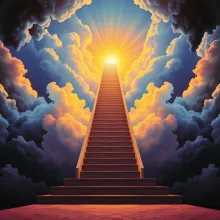 Luminous Ascent: A Journey through Shadows and Light