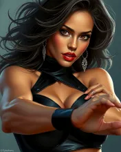 Hyper-realistic Digital Portrait: Halle Berry as the Stunning Heroine