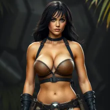 Title: "Katy Perry as Lara Croft Stylized
