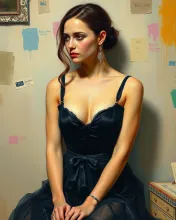 Degas-inspired AI portrait (Natalie Portman)