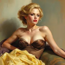 Degas-Inspired Portrait of Pamela Anderson
