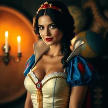 Stylized Portrait: Salma Hayek as Enchanted Snow White