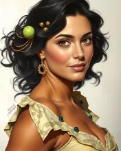 Boris Vallejo-inspired Salma Hayek Portrait