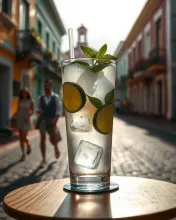 Colonial Town Square Mojito in Sunlight