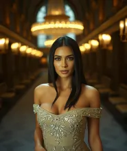 Transparent Dress Portrait of Kim Kardashian