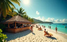 Tropical Beach Scene with Active Bar - Perfect Mojito