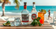 Studio-lit Beach Bar Setup with Mojito Ingredients