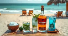 Tropical Cocktail Setup under Studio Lighting