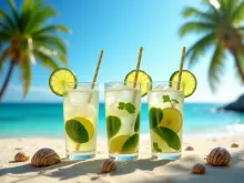 4K Vibrant Beach Mojito Masterpiece with HDR Detail