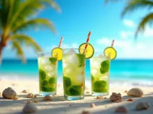 4K Vibrant Beach Mojito Masterpiece with HDR Detail