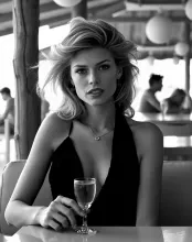 1960s Beach Bar Scene - Abstract Brigitte Bardot