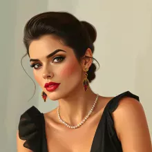 Impressionistic Elegance: Timeless Maite Perroni Portrait