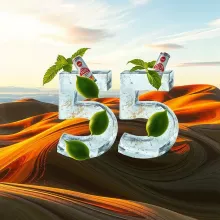 Abstract Ice Sans Serif No. 55 in Dreamy Landscape