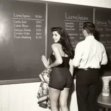 1950s Diner Dialogue: Woman and Man Discussing Menu