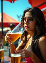 Title: "Nerdy Nymph at Craft Beer Fest