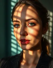 Warm Afternoon Portrait with Shadow Play