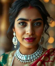 South Asian Editorial Portrait in Sari
