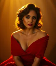 Golden Hour Elegance: Striking Portrait of Confident Woman