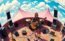 Vibrant Summer Music Fest: Wide Angle View