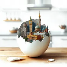 Hyper-Realistic Digital Sketch: City Within an Egg - [City Name] Revealed

Example if the city name is Paris: Hyper-Realistic Digital Sketch: City Within an Egg - Paris Revealed