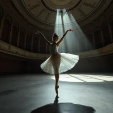 Abandoned Theater Ballroom Dance with Sunlight, Artistic Urbex Photography

This title conveys a sense of abandonment and elegance while also referencing the style and camera used to capture the image.