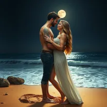 Aurora and Ronald's Lunar Embrace