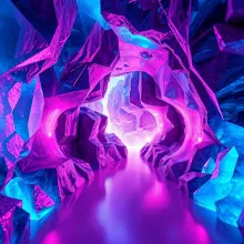 Neon-Glow Crystal Cave

This AI-generated art features a 3D rendering of a crystal cave that glows in neon blues and purples, offering an intriguing view from inside looking outward.