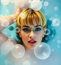 Hyper-Realistic Colored Pencil Art: Katy Perry in Bubble Bath

This title conveys the medium used, subject matter, and style of the artwork, while maintaining brevity and clarity.