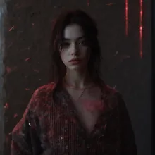 Billie Eilish's Neon Noir Portrait: A Fusion of Edgy Allure and Alt-Pop Sensibilities