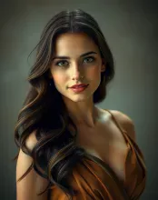 Radiant Maria in Vivid Colors: Stunning Portrait