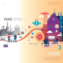 Progress Through Ages: Post-War to Digital Renaissance