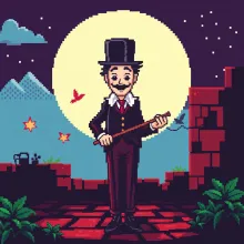 Chaplin Pixel Game Art
