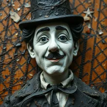 Textured Charlie Chaplin Portrait