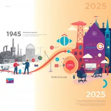 Progress Through Ages: Post-War to Digital Renaissance