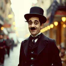 Chaplin-Inspired AI Portrait