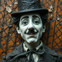 Textured Charlie Chaplin Portrait