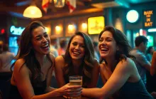 Women Laughing in Bar (Photograph)