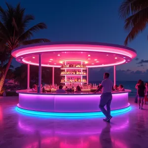 Nighttime Pop Art Bar - Holiday Resort