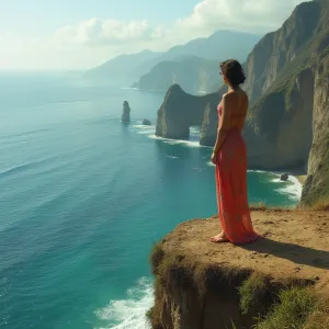 Art Nouveau Cliffside Ocean View